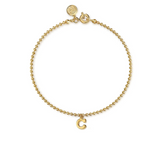 14K Yellow Gold Bujukan Initial C Bracelet