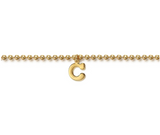 14K Yellow Gold Bujukan Initial C Bracelet