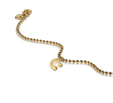 14K Yellow Gold Bujukan Initial C Bracelet