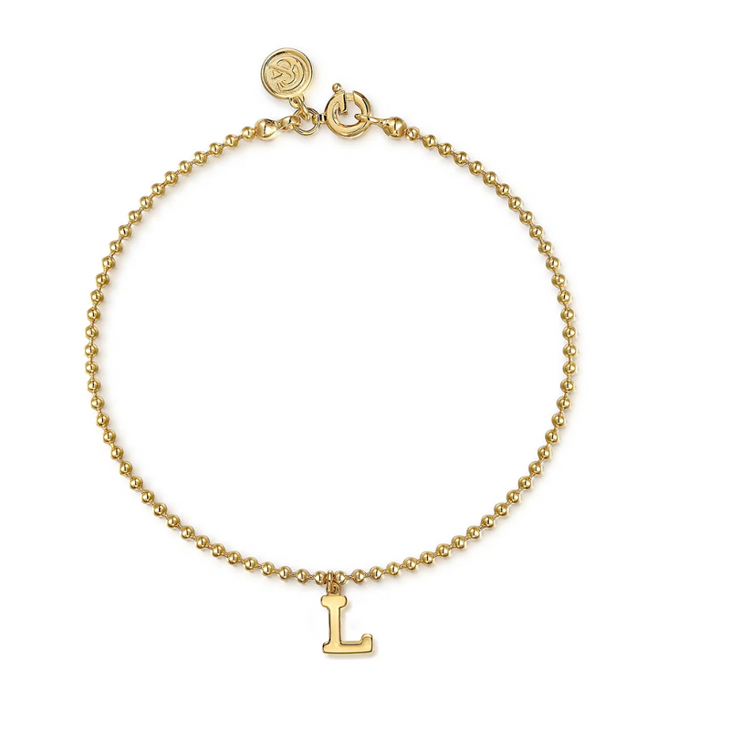 14K Yellow Gold Bujukan Initial L Bracelet