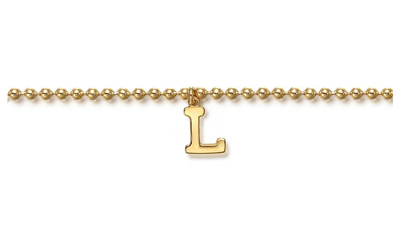 14K Yellow Gold Bujukan Initial L Bracelet