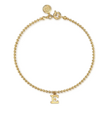 14K Yellow Gold Bujukan Initial E Bracelet