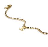 14K Yellow Gold Bujukan Initial E Bracelet