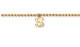 14K Yellow Gold Bujukan Initial S Bracelet