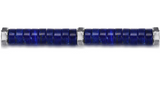 Sterling Silver Lapis Cylinder Beaded Bracelet