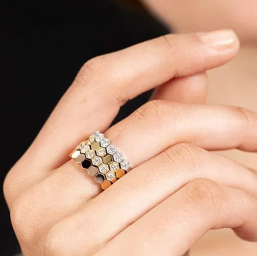 Hearts on Fire Hex Eternity Band