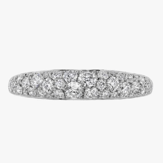 Hearts on Fire 18K White Gold Grace Domed Diamond Ring
