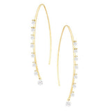 1.40cttw/14 Diamond Pierced Arc Earrings