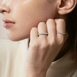 IN STOCK Hearts on Fire 0.32cttw Vela French Cut Pave Band Platinum