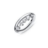 IN STOCK Hearts on Fire Barre Floating Diamond Ring, 18k White Gold, Size 6.5