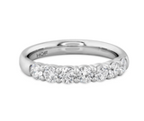 IN STOCK Hearts on Fire 18K White Gold 1.65cttw Signature 7 Stone Band, Size 6.50