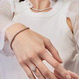 IN STOCK Hearts on Fire 12.40cttw 18K White Gold Round Diamonds Temptation Three Prong Tennis Bracelet