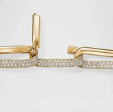 IN STOCK Hearts on Fire 3.67cttw 18K Yellow Gold, 287 Diamond INSIDE OUT Link Bracelet,  7.5"