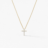 IN STOCK Hearts on Fire 0.17cttw Diamond Small Whimsical Cross Pendant, 18K Yellow Gold, 16"