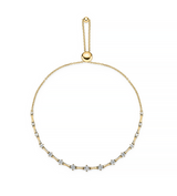 IN STOCK Memoire 0.58cttw / 15 Diamond Cadence Bolo Bracelet, 18k Yellow Gold, 9" Adjustable