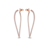 IN STOCK Memoire 1.53cttw 18K Rose Gold Channel Set Twist Hoops