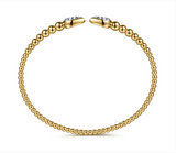 14K Yellow Gold Bujukan Pave Diamond Split Bangle Bracelet - Bay Hill Jewelers
