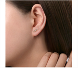 14K Yellow Gold Pave Diamond Spiked Stud Earrings - Bay Hill Jewelers