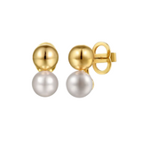 Gabriel Co Stud Earrings 14K Yellow Gold Pearl Bujukan - Bay Hill Jewelers