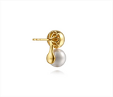 Gabriel Co Stud Earrings 14K Yellow Gold Pearl Bujukan - Bay Hill Jewelers