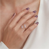 14K White and Yellow Gold Diamond Bypass Ladies Ring - Bay Hill Jewelers