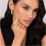 14K White and Yellow Gold Diamond Bypass Ladies Ring - Bay Hill Jewelers