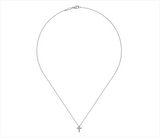 18 inch 14K White Gold Diamond Cross Pendant Necklace - Bay Hill Jewelers