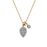 Gabriel Co Pendant Necklace 14K White and Yellow Gold Diamond 0.3ct - Bay Hill Jewelers