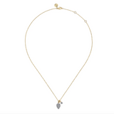 Gabriel Co Pendant Necklace 14K White and Yellow Gold Diamond 0.3ct - Bay Hill Jewelers