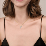 Gabriel Co Pendant Necklace 14K White and Yellow Gold Diamond 0.3ct - Bay Hill Jewelers