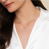 Gabriel Co Pendant Necklace 14K White and Yellow Gold Diamond 0.3ct - Bay Hill Jewelers