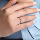 14K Rose Gold Contour Marquis and Round Diamond Anniversary Band - Bay Hill Jewelers