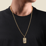 14K Yellow Gold Virgin Mary Jesus Men's Pendant - Bay Hill Jewelers