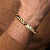Open Herringbone Cuff Bangle - Bay Hill Jewelers