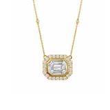 18k Yellow Gold Invisible Set Diamond Necklace - Bay Hill Jewelers