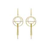 18K Yellow Gold Fibonacci Diamond Earrings - Bay Hill Jewelers