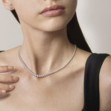 Hearts on Fire 8 cttw Temptation Graduated Tennis Necklace