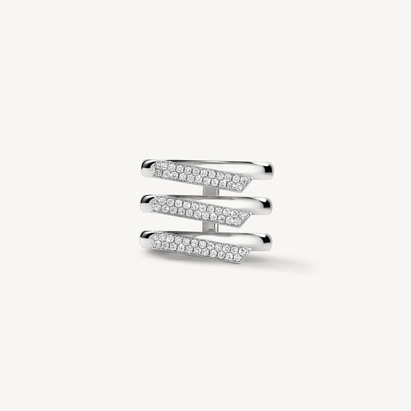 Hearts on Fire White Gold Inside/Out Diamond Trio Band