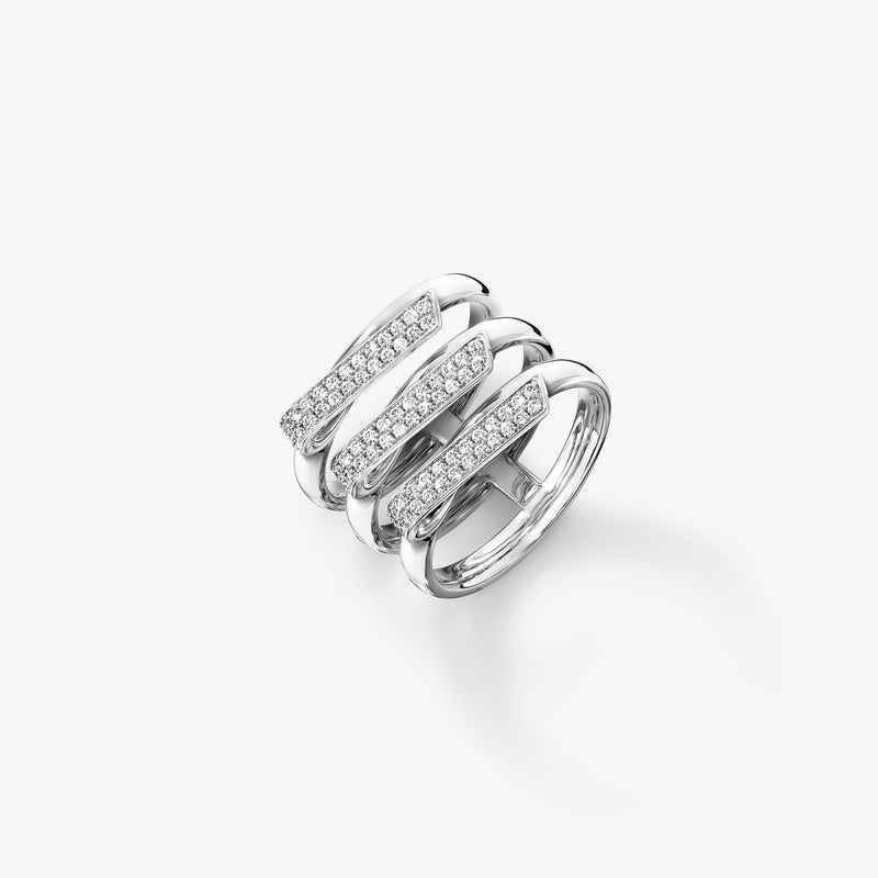 Hearts on Fire White Gold Inside/Out Diamond Trio Band