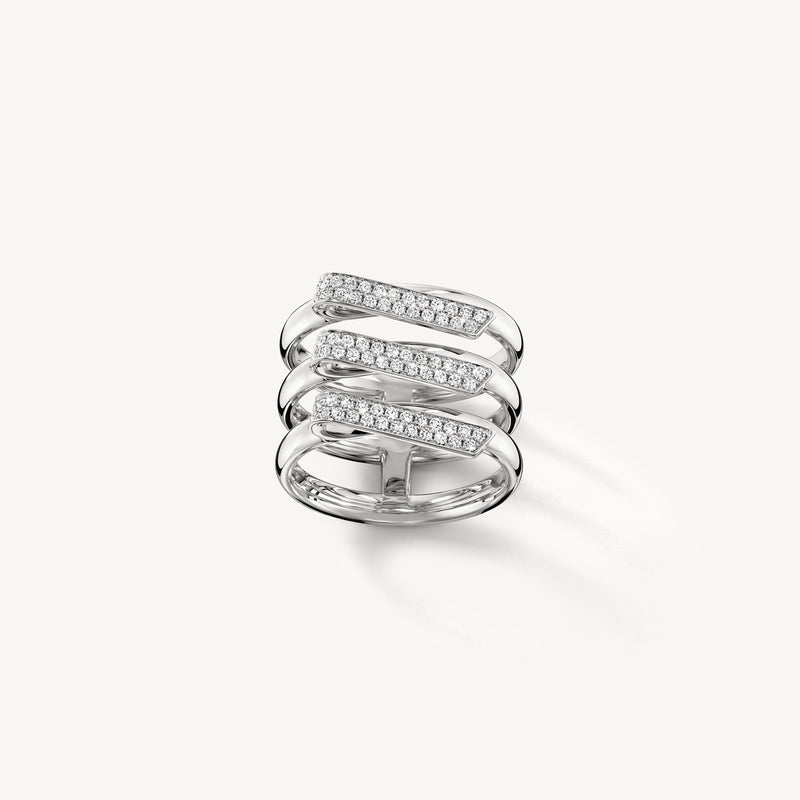 Hearts on Fire White Gold Inside/Out Diamond Trio Band