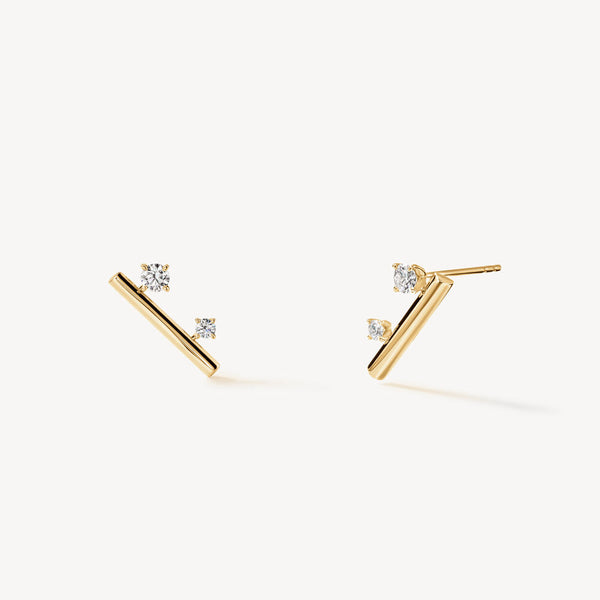 Hearts on Fire Barre Floating Diamond Climber Earrings
