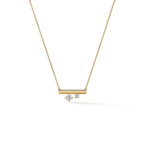 Hearts on Fire 2 Diamond Barre Floating Necklace