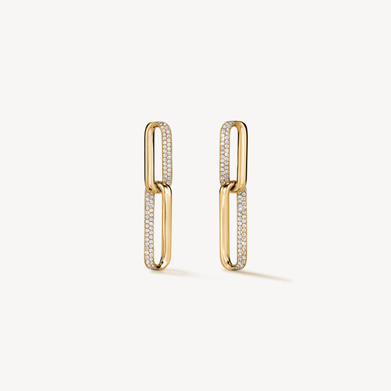 Hearts on Fire Inside/Out Diamond Link Earrings