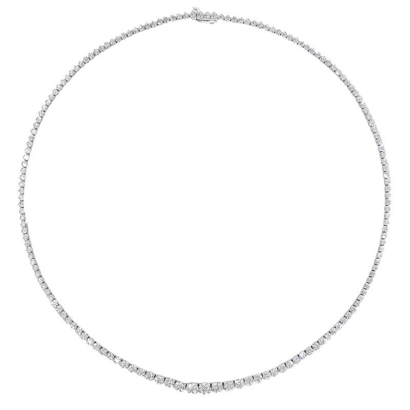 Hearts on Fire 8 cttw Temptation Graduated Tennis Necklace