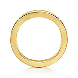 Gabriel & Co. - Vionne - 14K Yellow Gold Burnish Set Cluster Diamond Cigar Band - 0.24 ct. Size 6.5 - Bay Hill Jewelers