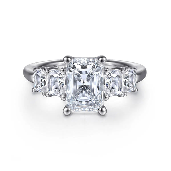14K White Gold Radiant Cut Diamond Engagement Ring