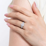 14K White Gold Radiant Cut Diamond Engagement Ring