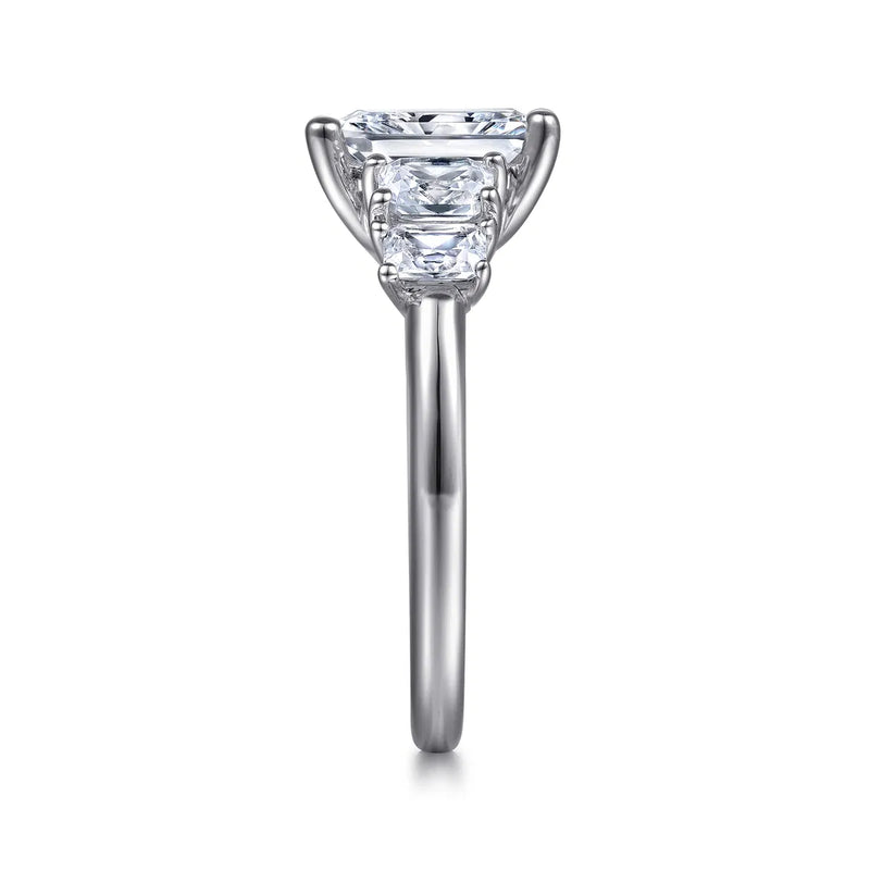 14K White Gold Radiant Cut Diamond Engagement Ring
