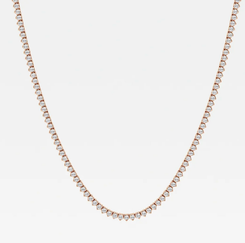 rose gold tennis necklace