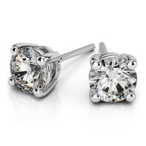 bay hill jewelers 14K White Gold Diamond Stud Earrings